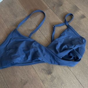 Blue cross cross bikini top size small